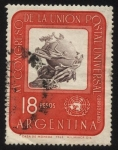 Stamps : America : Argentina :  XV Congreso de la UPU, Unión Postal Universal. Emblema de la ONU, y logotipo de UPU.