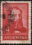 Sellos del Mundo : America : Argentina : José Hernández. 1834 – 1886. Periodista, político y escritor autor de los libros del Martín Fierro.