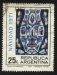 Sellos del Mundo : America : Argentina : Imágenes, flores y colores por Horacio Butter. Navidad año 1971. 