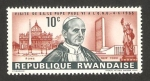 Sellos de Africa - Rwanda -  Visita de Pablo VI a la O.N.U.