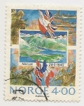 Stamps : Europe : Norway :  Invasión (Narvi) Segunda Guerra Mundial