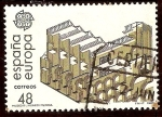 Stamps Spain -  Europa. Artes Modernas. Arquitectura. Museo Nacional de Arte Romano deMérida (Badajoz)