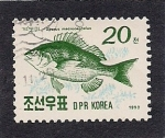 Sellos de Asia - Corea del norte -  Peces