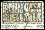 Stamps Spain -  Ciudades y Monumentos Españoles Patrimonio de la Humanidad. Palacio Güell y Casa Mila