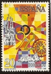 Stamps Spain -  Diseño Infantil. Mirando hacia el 92. Daniel García Pérez, ganador del II Concurso Filatélico Españo