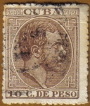 Stamps : America : Cuba :  ALFONSO XII