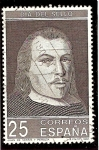 Stamps Spain -  Día del Sello. Retrato de Juan de Tassis Peralta, II Conde de Villamediana