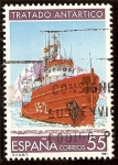 Stamps Spain -  Ciencia y Técnica. Tratado Antártico, Buque A-52 