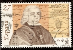 Stamps Spain -  Día del Sello. Pedro Rodríguez Campoamanes. Conde de Campoamanes