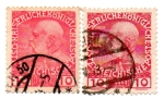 Stamps : Europe : Austria :  1908-ANIVERSARIO REY FRANCOIS JOSEPH 1º-1913