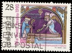 Stamps : Europe : Spain :  Descubrimiento de la tumba del Apóstol por Teodomiro