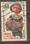 Stamps France -  MUJER   LLEVANDO   FLORES
