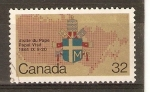 Stamps : America : Canada :  VISITA  PAPAL