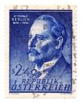Stamps Austria -  1958-Tipo bu-CENTENARIO NACIMIENTO Dr.OSWALD REDLICH
