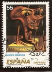Stamps : Europe : Spain :  Autorretrato blanco con bacon frito (Salvador Dalí)