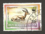 Stamps : Africa : Niger :  WWF - 1169 - Fauna, gazella dorcas
