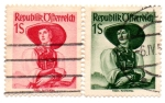 Stamps : Europe : Austria :  1948-Costumbres Regionales-1950(diferentes papeles)