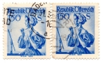 Stamps Austria -  1948-Costumbres Regionales-1950(diferentes papeles)