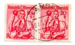 Stamps : Europe : Austria :  1948-Costumbres Regionales-1950(diferentes papeles)