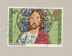 Stamps United Kingdom -  Dibujo de Cristo por Tracy Jenkins de 14 años