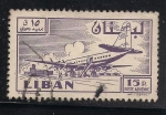 Stamps Lebanon -  Avión en Aeropuerto.