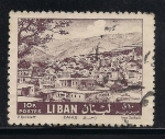 Stamps Lebanon -  Vista de Zahle.