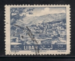 Stamps : Asia : Lebanon :  Vista de Zahle.