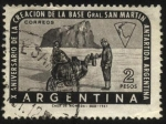 Stamps : America : Argentina :  10mo. aniversario de la creación de la base General San Martín en la Antártida Argentina. 
