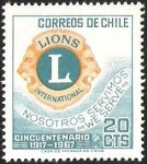 Sellos de America - Chile -  CINCUENTENARIO LIONS INTERNACIONAL