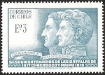 Stamps Chile -  SESQUINCENTENARIOS DE LAS BATALLAS DE CHACABUCO Y MAIPU