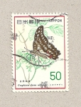 Stamps Japan -  Mariposa Graphium doson
