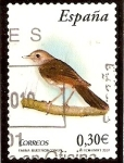 Stamps : Europe : Spain :  Ruiseños común (Luscinia megarhynchos)