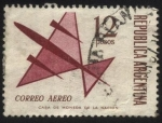 Sellos de America - Argentina -  Correo aéreo. Valores ordinarios para correspondencia aérea y común.