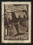 Stamps Argentina -  EmisiÃ³n conmemorativa de la inauguraciÃ³n del ferrocarril Yacuiba - Santa Cruz de la Sierra. Visita d