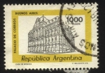 Sellos de America - Argentina -  Edificio del Palacio del Correo en la ciudad de Buenos Aires.