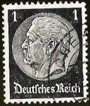 Stamps Germany -  IMPERIO ALEMAN -MEDALLON  PAUL VON HINDENBURG