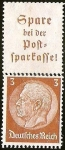 Stamps Germany -  IMPERIO ALEMAN - MEDALLON  PAUL VON HINDENBURG