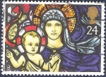 Stamps United Kingdom -  Virgen con Niño