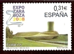 Stamps : Europe : Spain :  Pabellón, puente y torre del agua