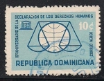 Sellos del Mundo : America : Rep_Dominicana : Emblema de la UNESCO, Balanzas y globo.