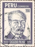 Stamps Peru -  Ricardo Palma, 1833-1919.