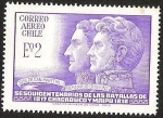 Stamps Chile -  SESQUICENTENARIOS DE LAS BATALLAS DE CHACABUCO Y MAIPU