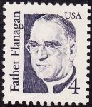 Stamps United States -  Father flanagan