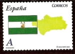 Stamps Europe - Spain -  Bandera y mapa de Andalucía