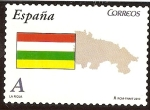 Stamps : Europe : Spain :  Bandera y mapa de  La Rioja