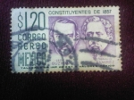 Stamps : America : Mexico :  Constituyentes de 1857 León Guzman (  - 1884)-Inacio Ramirez (1818-1878)