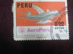 Sellos del Mundo : America : Per : AeroPeru - Jet y Gaviota- (Alas peruanas en los cielos del mundo
