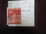 Stamps Germany -  PUERTA DE BRANDENBURGO . (Antigua entrada a Berlin)