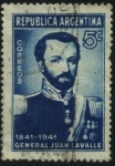 Stamps Argentina -  100 años del fallecimiento del General Juan Lavalle. 1797–1841. Militar y político argentino muy des