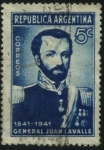 Sellos de America - Argentina -  100 años del fallecimiento del General Juan Lavalle. 1797–1841. Militar y político argentino muy des